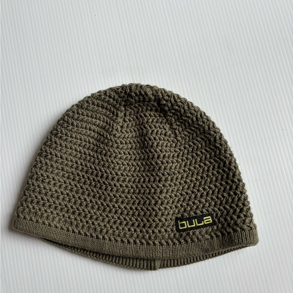 Bulla Olive Green Knit Winter Hat Kids One Size
